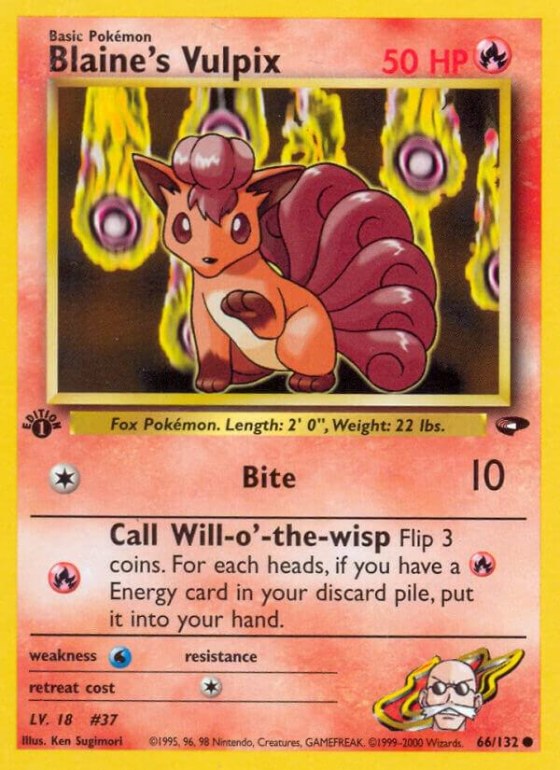 Blaine's Vulpix - 1st Edition