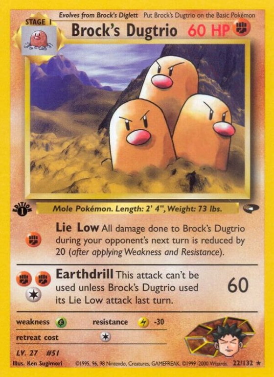 Brock's Dugtrio - 1st Edition