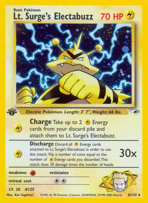 Lt. Surge's Electabuzz (6) - Unlimited Holo