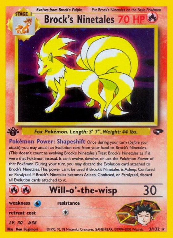 Brock's Ninetales - 1st Edition Holo
