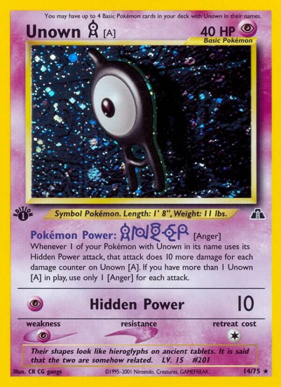 Unown [A] (14) - Unlimited Holo