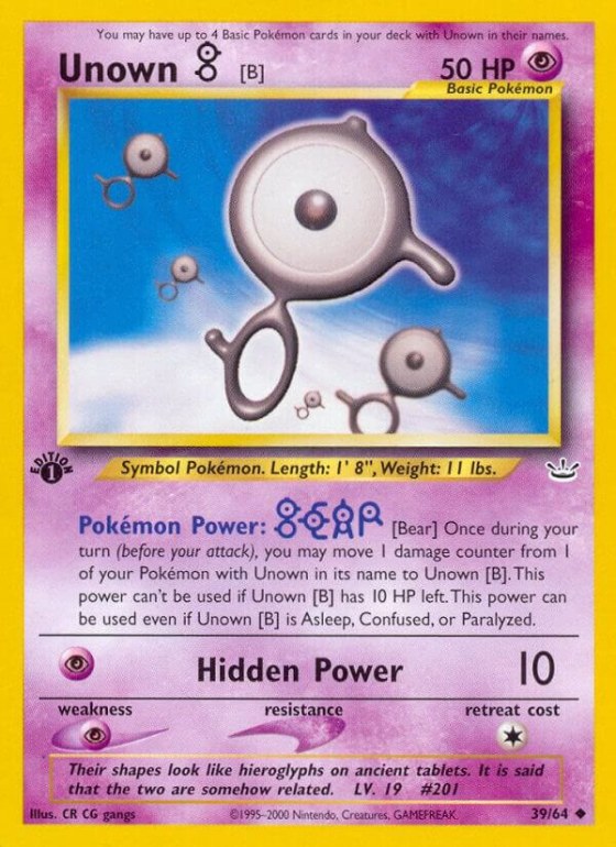 Unown [B] - 1st Edition