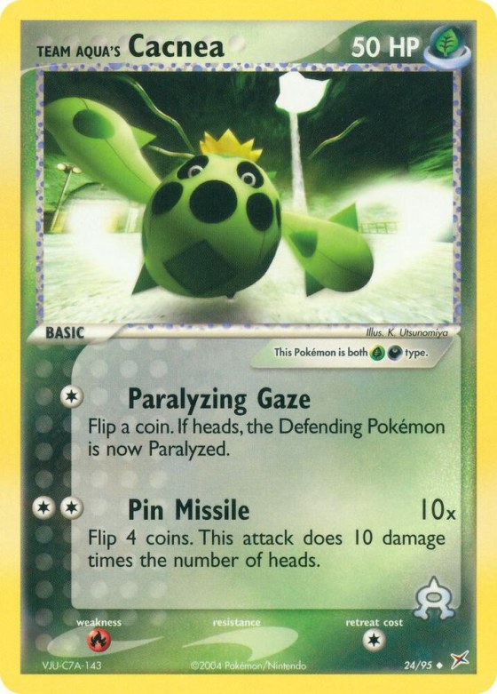 Team Aqua's Cacnea - Reverse Holo
