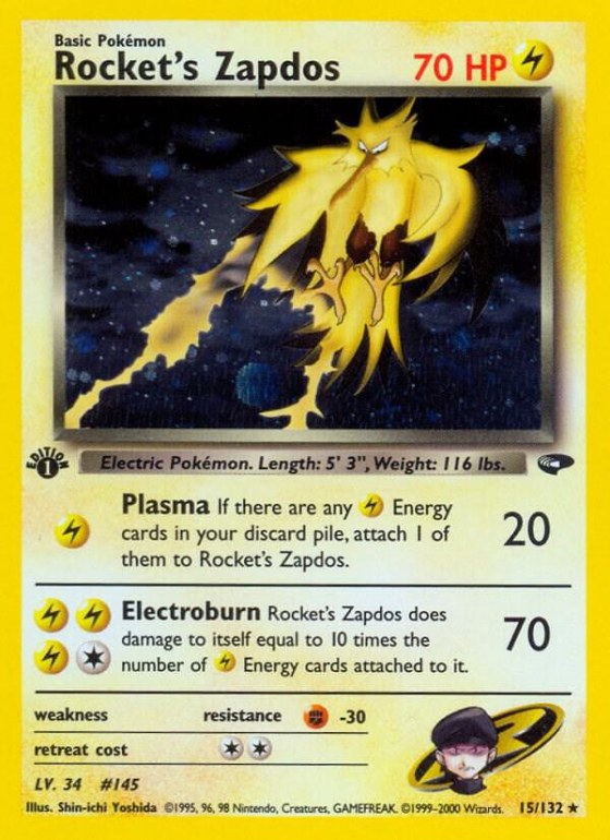 Rocket's Zapdos - Unlimited Holo