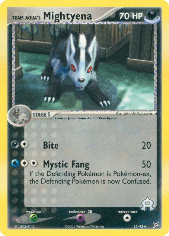 Team Aqua's Mightyena - Reverse Holo