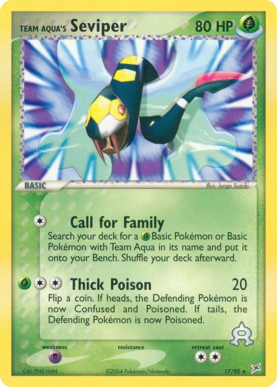 Team Aqua's Seviper - Reverse Holo