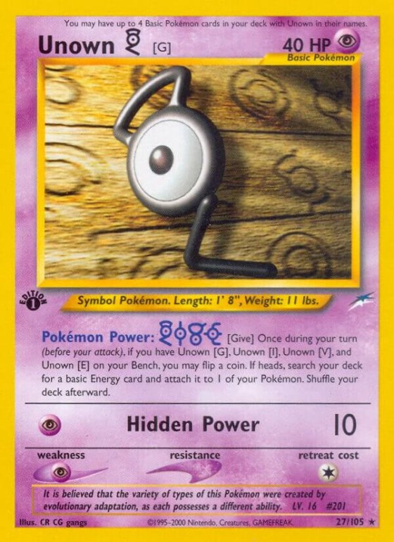 Unown [G] - 1st Edition