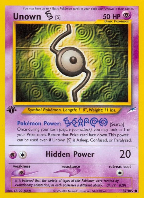Unown [S] - 1st Edition
