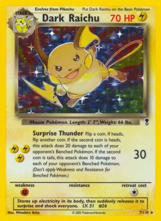 Dark Raichu - Reverse Holo