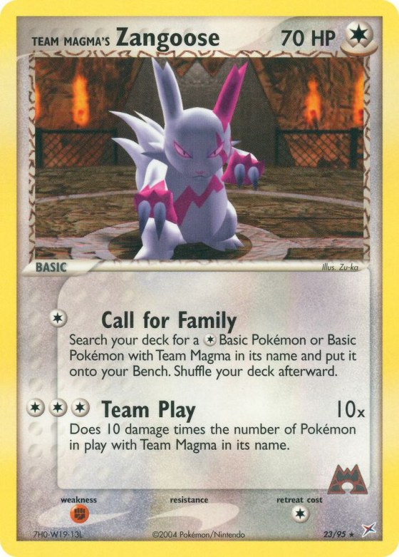 Team Magma's Zangoose - Reverse Holo