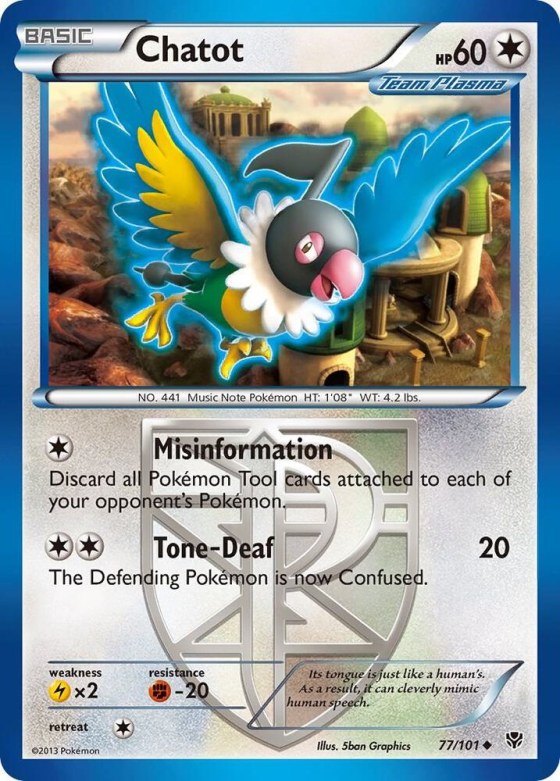 Chatot (Team Plasma) - Reverse Holo