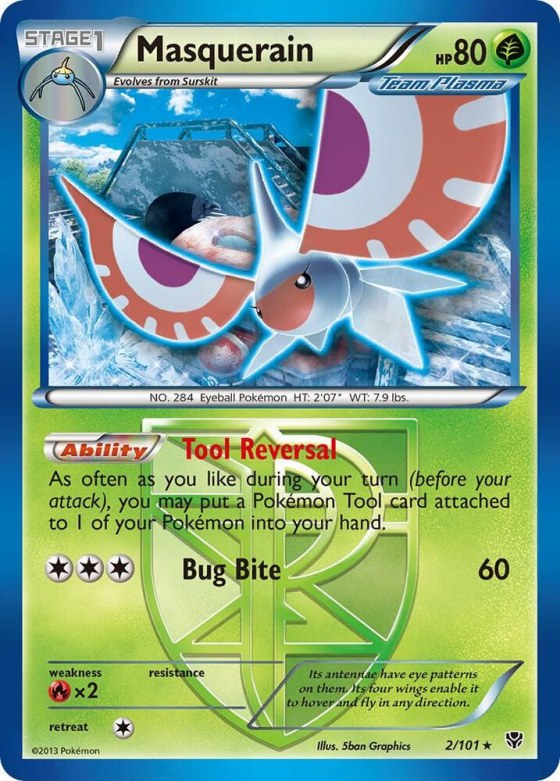 Masquerain (Team Plasma) - Reverse Holo
