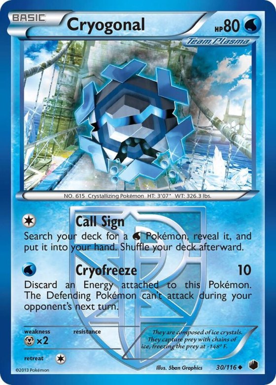 Cryogonal (Team Plasma) - Reverse Holo
