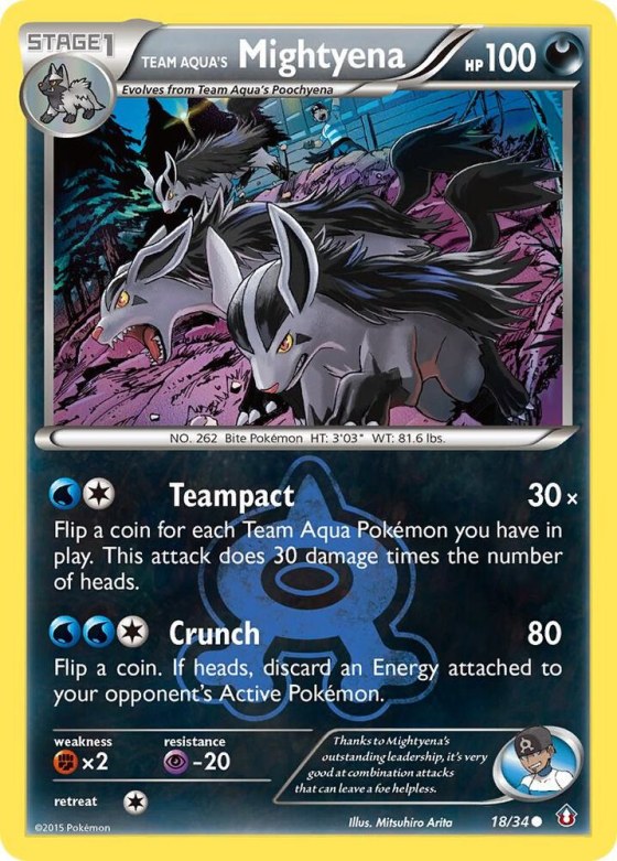 Team Aqua's Mightyena - Reverse Holo