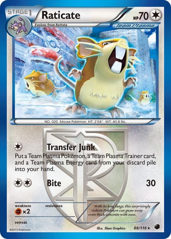 Raticate (Team Plasma) - Reverse Holo