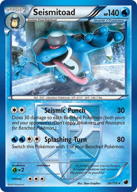 Seismitoad (Team Plasma) - Reverse Holo