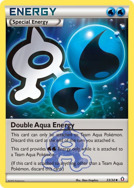 Double Aqua Energy - Reverse Holo