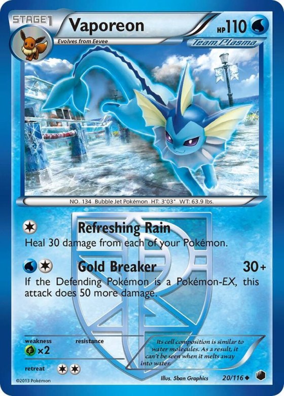 Vaporeon (Team Plasma) - Reverse Holo