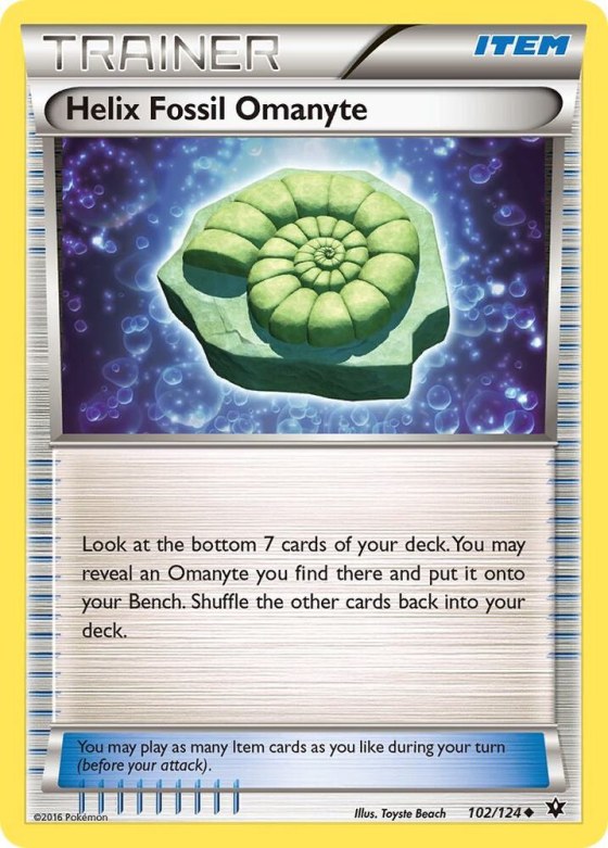 Helix Fossil Omanyte - Reverse Holo