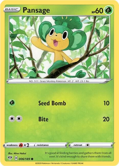 Pansage - Reverse Holo