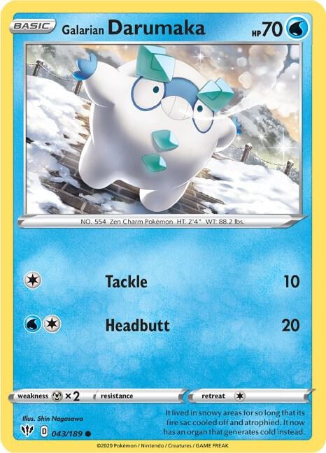 Galarian Darumaka - Reverse Holo