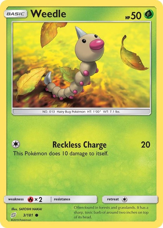 Weedle (3) - Reverse Holo