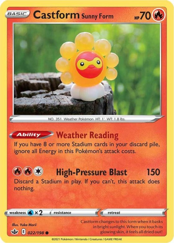 Castform Sunny Form - Reverse Holo