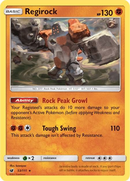 Regirock - Reverse Holo