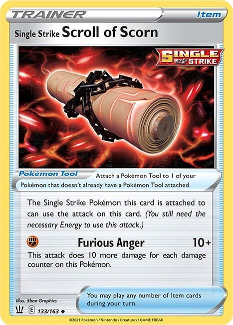 Single Strike Scroll of Scorn - Reverse Holo
