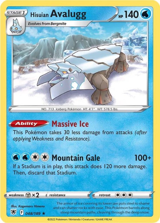 Hisuian Avalugg - Reverse Holo