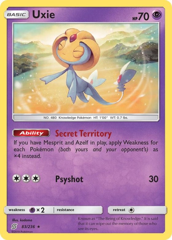 Uxie - Reverse Holo
