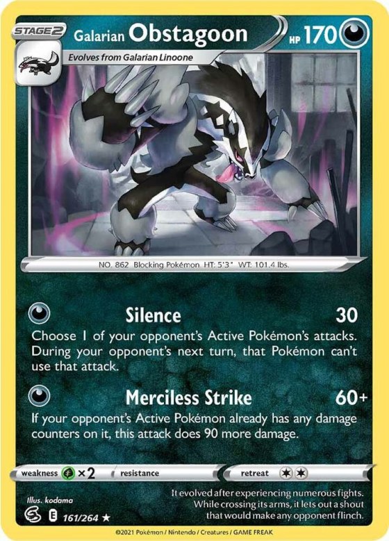 Galarian Obstagoon - Holo