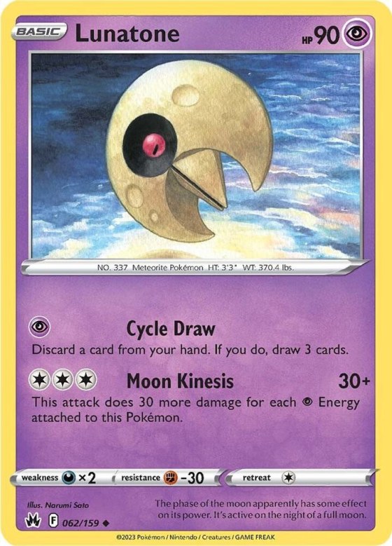 Lunatone - Reverse Holo