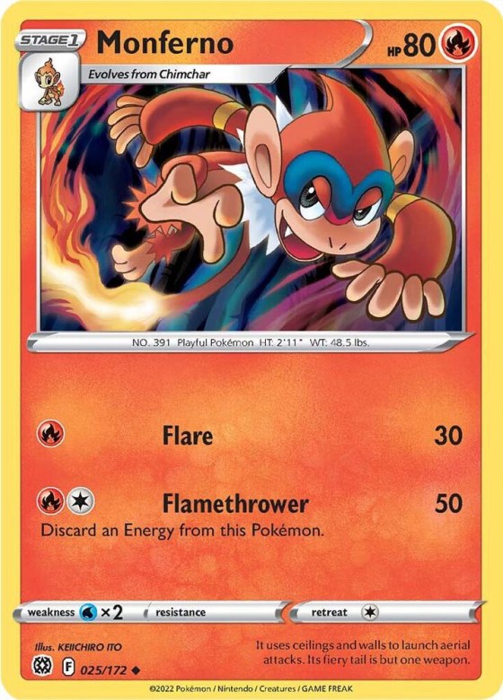 Monferno - Reverse Holo