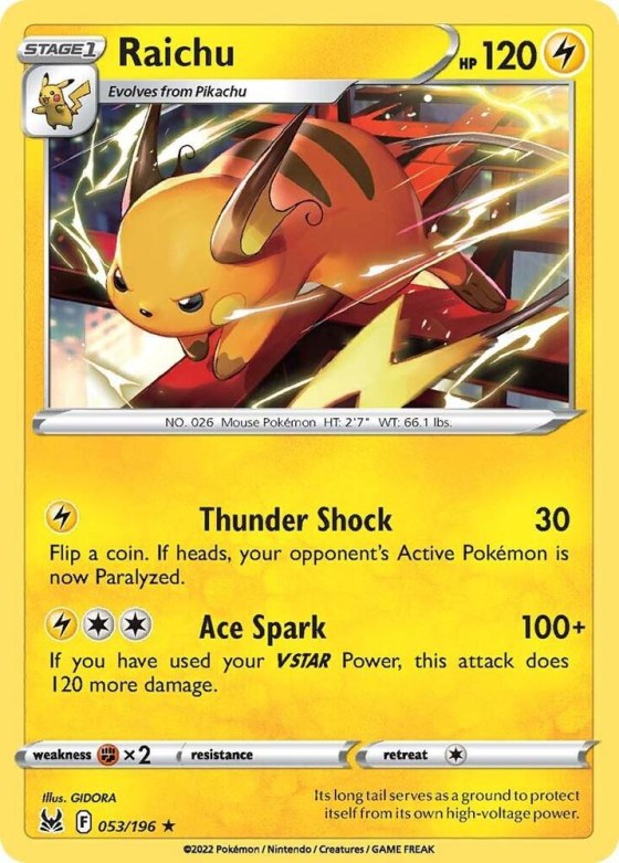 Raichu - Reverse Holo