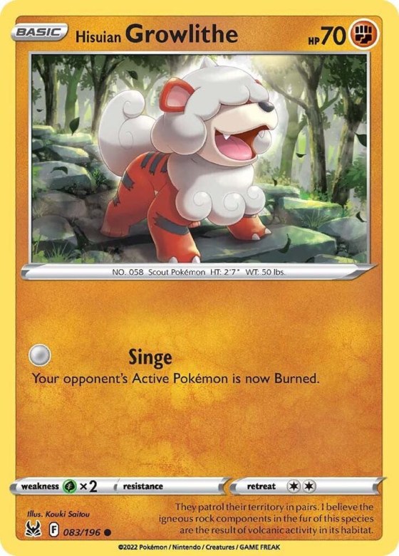 Hisuian Growlithe - Reverse Holo