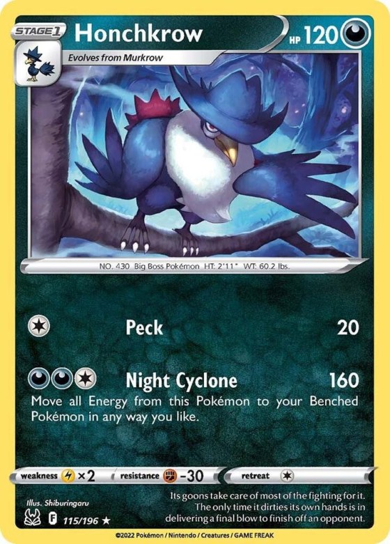 Honchkrow - Reverse Holo