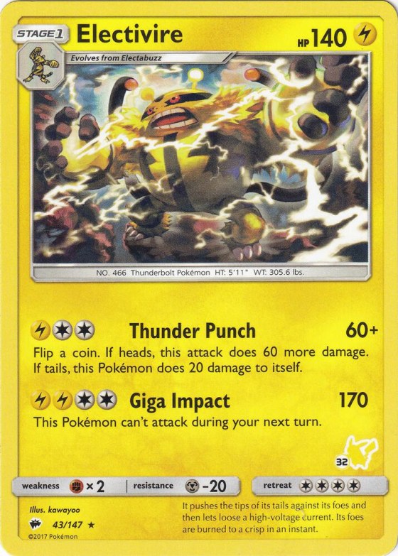 Electivire - 53 Pikachu Stamped