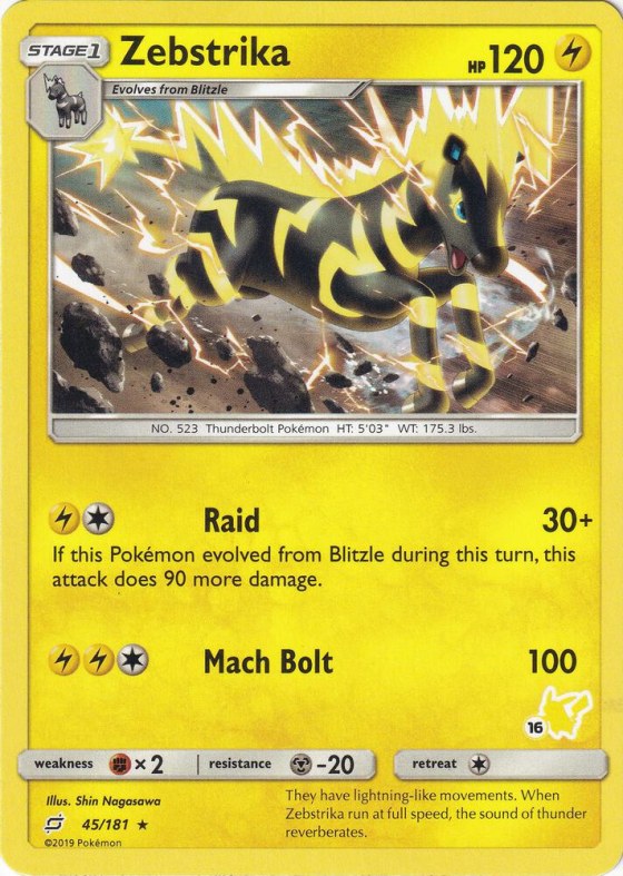 Zebstrika - 23 Pikachu Stamped