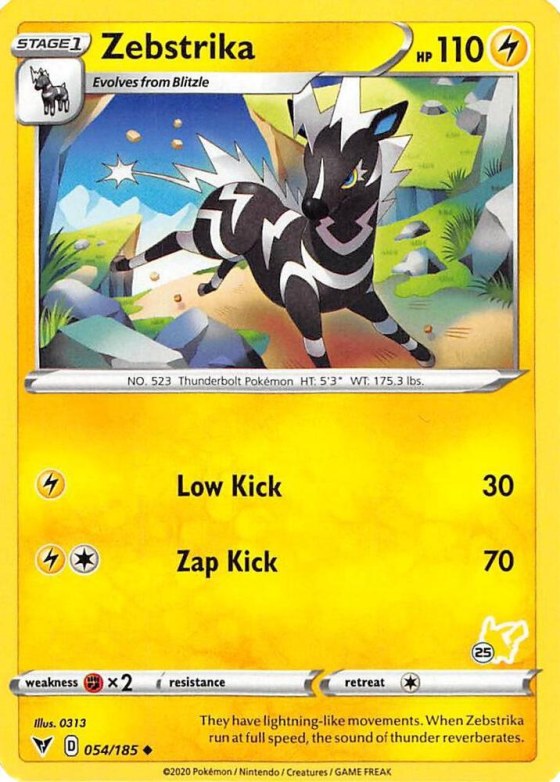 Zebstrika - 34 Pikachu Stamped