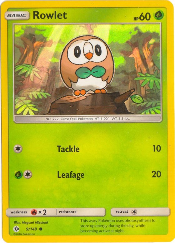 Rowlet - Water Web Holo
