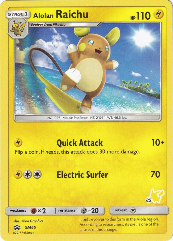 Alolan Raichu - 56 Pikachu Stamped