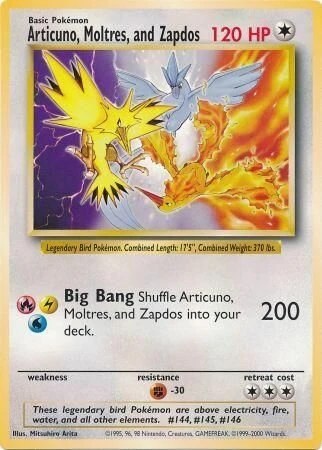 Articuno, Moltres, and Zapdos