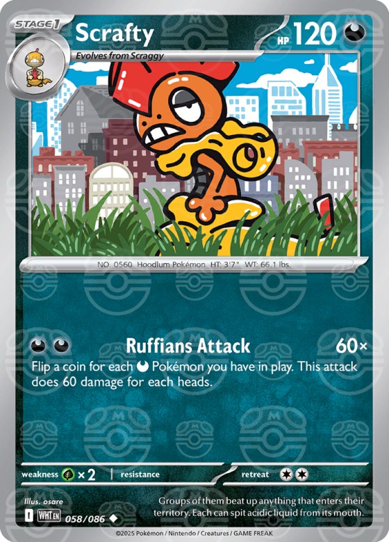 Scrafty - Master Ball Pattern