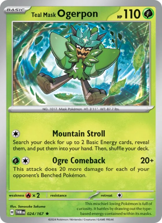 Teal Mask Ogerpon - Reverse Holo