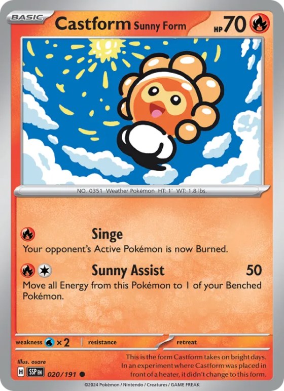 Castform Sunny Form - Reverse Holo