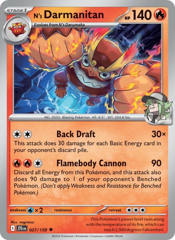 N's Darmanitan - Reverse Holo