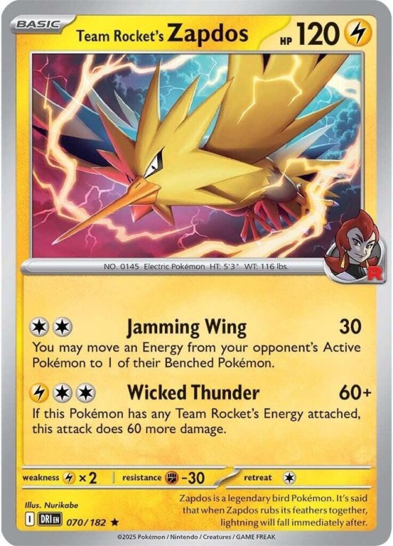 Team Rocket's Zapdos - Holo