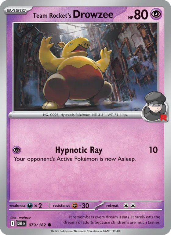 Team Rocket's Drowzee - Reverse Holo