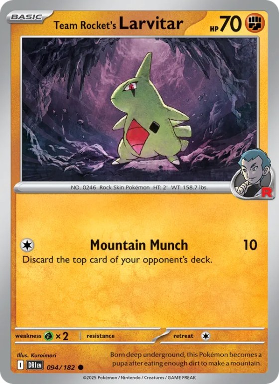 Team Rocket's Larvitar - Reverse Holo